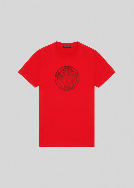 VERSACE MEDUSA LOGO T-SHIRT, Black