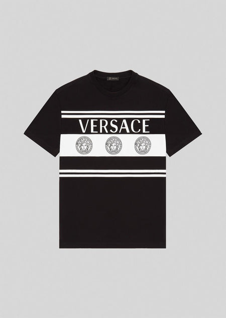 VERSACE MEDUSA LOGO T-SHIRT, Black