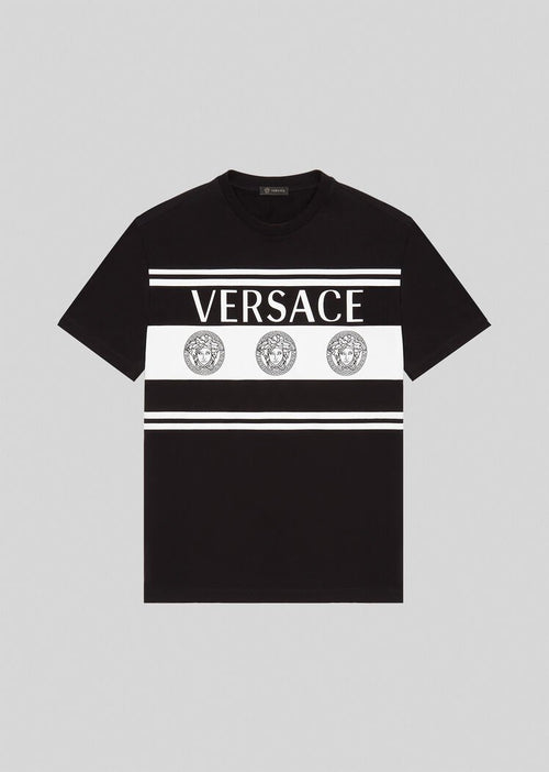 VERSACE LOGO T-SHIRT, Black