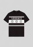 VERSACE LOGO T-SHIRT, Black