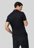 VERSACE GRECA COLLAR POLO SHIRT,Black