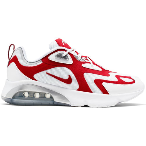 NIKE AIR MAX 200 WHITE/UNIVERSITY RED-METALLIC SILVER