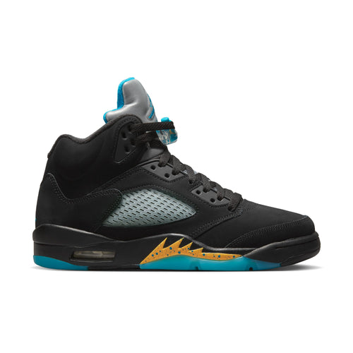 Air Jordan 5 Retro, BLACK/AQUATONE-TAXI