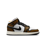 Air Jordan 1 Mid SE (GS), BLACK/TAXI-WHITE-SAIL