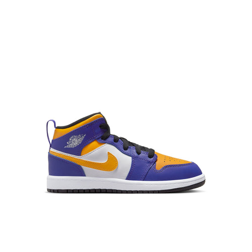 Jordan 1 Mid (PS), DARK CONCORD/TAXI-WHITE-BLACK