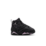 Jordan 7 Retro (TD), BLACK/BARELY GRAPE-RUSH FUCHSIA