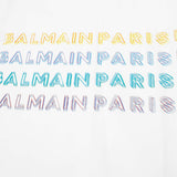 BALMAIN Multi Color Logo T-Shirt, White