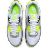 WMNS NIKE AIR MAX 90 WHITE/PARTICLE GREY-VOLT-BLACK