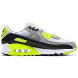 WMNS NIKE AIR MAX 90 WHITE/PARTICLE GREY-VOLT-BLACK