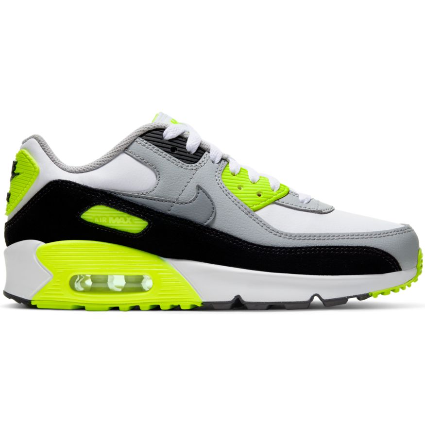 Nike air max 90 white and particle grey volt Clearance