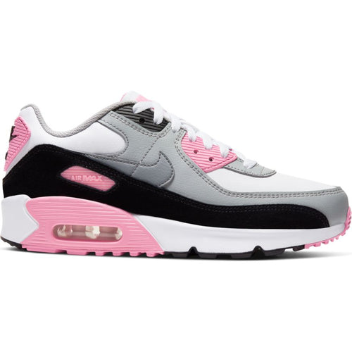 NIKE AIR MAX 90 LTR (GS) WHITE/PARTICLE GREY-LT SMOKE GREY-ROSE