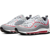 NIKE AIR MAX 98 PARTICLE GREY/TRACK RED-IRON GREY