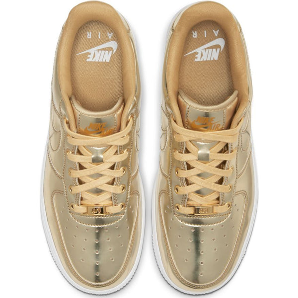 W NIKE AIR FORCE 1 SP METALLIC GOLD/CLUB GOLD-WHITE