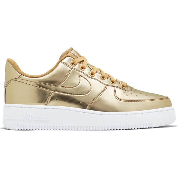 W NIKE AIR FORCE 1 SP METALLIC GOLD/CLUB GOLD-WHITE