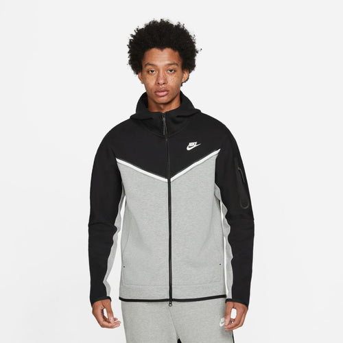 Nike Sportswear Tech Fleece Hoody, BLACK/DK GREY HEATHER/WHITE