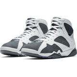 Air Jordan 7 Retro, WHITE/VARSITY PURPLE-FLINT GREY-BLACK