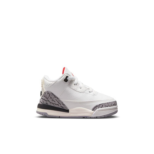 Jordan 3 Retro (TD), SUMMIT WHITE/FIRE RED-BLACK-CEMENT GREY