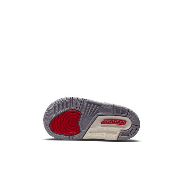 Jordan 3 Retro (TD), SUMMIT WHITE/FIRE RED-BLACK-CEMENT GREY