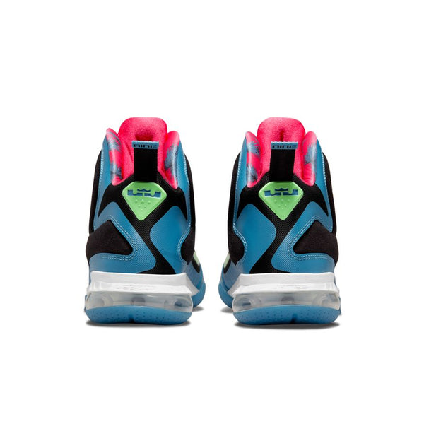Nike LeBron IX , BLACK/LIME GLOW-DUTCH BLUE-FUSION RED