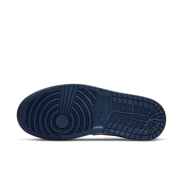 WMNS Air Jordan 1 Mid SE , GYM RED/MIDNIGHT NAVY-SAIL-LT IRON ORE