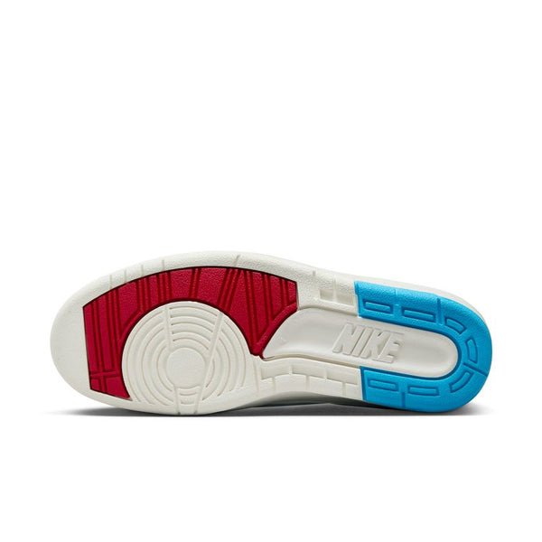 WMNS Air Jordan 2 Retro Low, WHITE/GYM RED-DK POWDER BLUE-SAIL