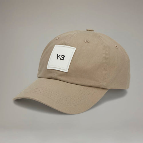 Y-3 SQUARE LOGO CAP, BROWN