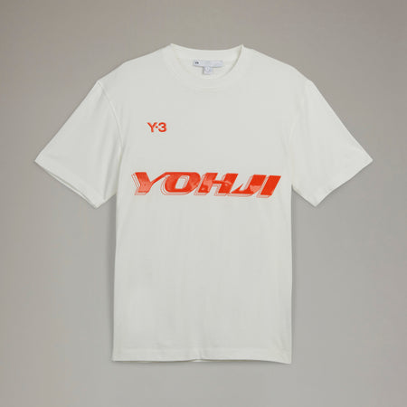 Y-3 GRAPHIC SHORT SLEEVE TEE, BLACK