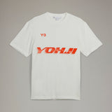 Y-3 YOHJI PRINT T-SHIRT, WHITE