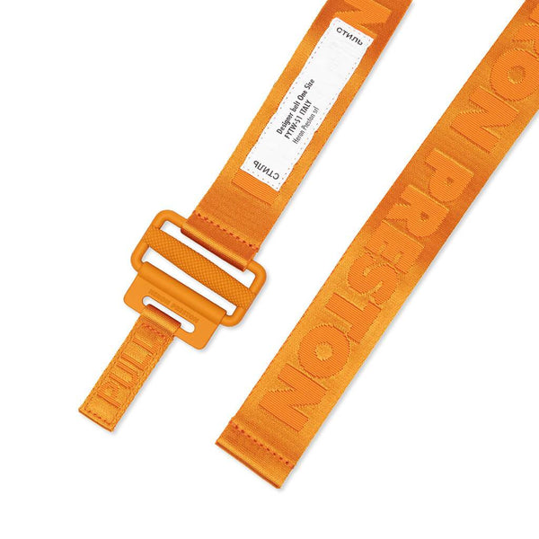 HERON PRESTON TAPE BELT 4CM CLASSIC BUCKLE, ORANGE