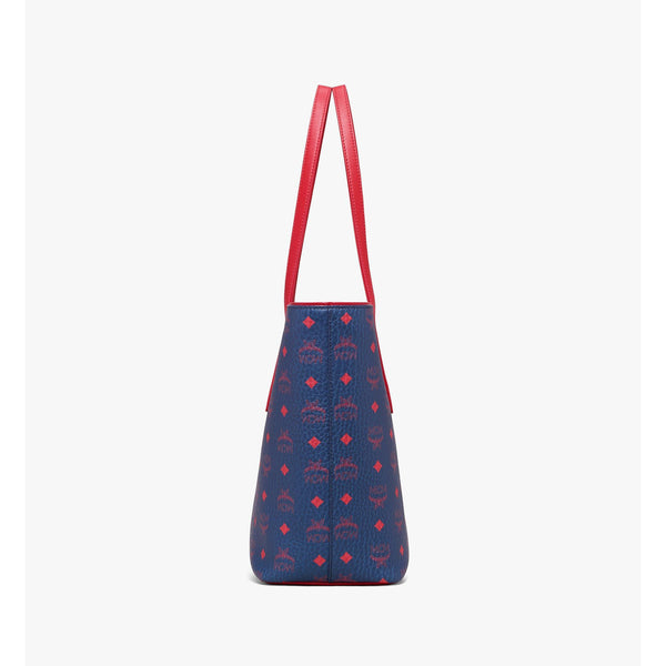 MCM Anya Shopper in Visetos, Deep Blue Sea