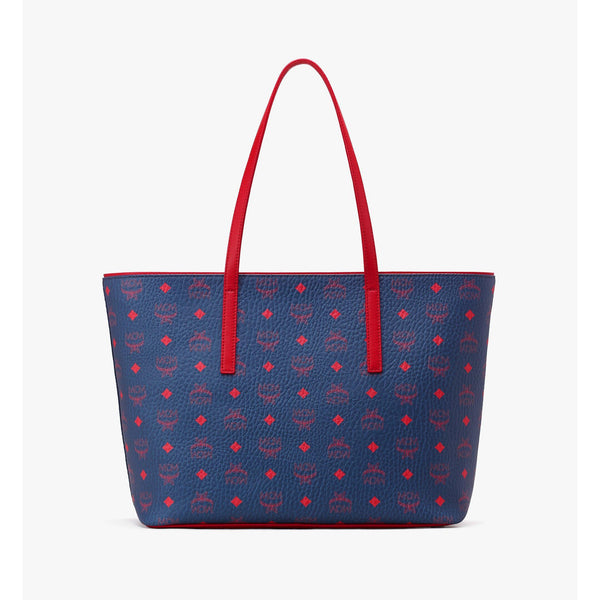 MCM Anya Shopper in Visetos, Deep Blue Sea