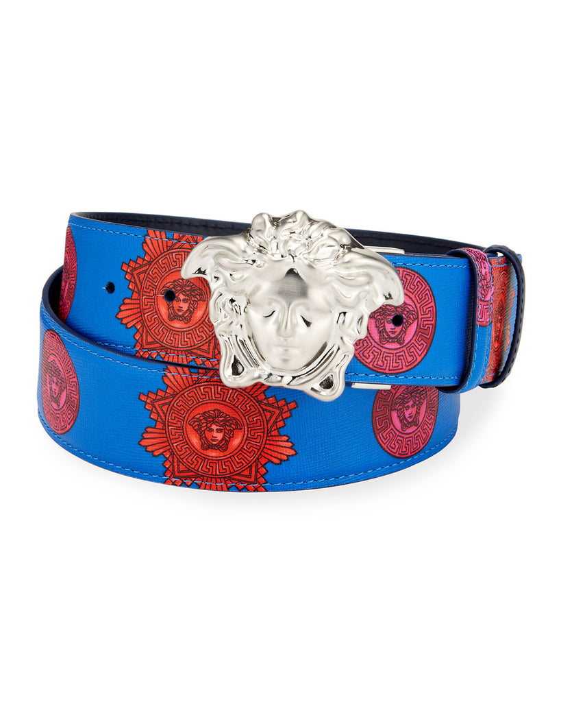 VERSACE-clothing-MEN'S REVERSIBLE BAROCCO MEDUSA LEATHER BELT