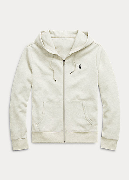 Polo Ralph Lauren Double Knit Fleece Hoodie, Grey Heather