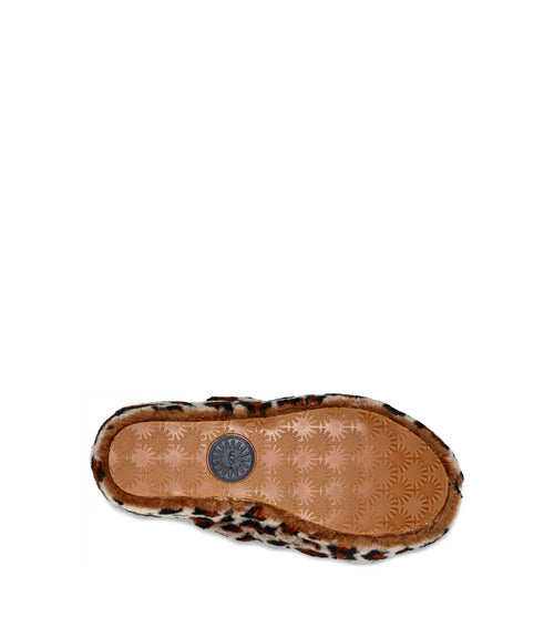 UGG WOMENS FLUFF YEAH SLIDE, LEOPARD