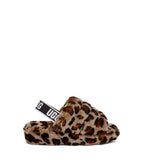 UGG WOMENS FLUFF YEAH SLIDE, LEOPARD