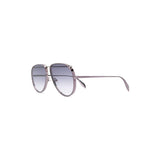 ALEXANDER MCQUEEN Aviator Sunglasses, Silver-Tone-OZNICO