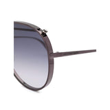 ALEXANDER MCQUEEN Aviator Sunglasses, Silver-Tone-OZNICO