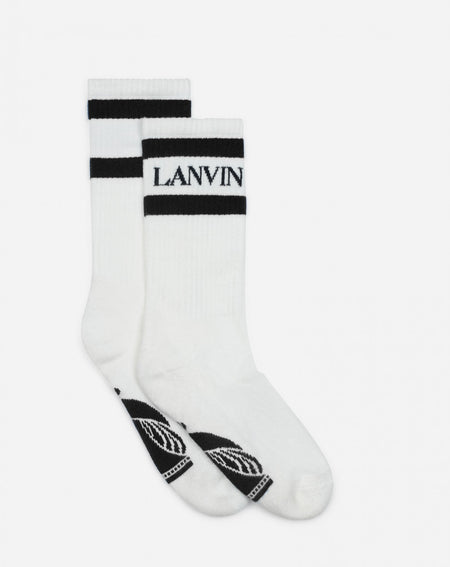 LANVIN LOOSE-FITTING PRINTED T-SHIRT, OPTIC WHITE