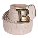 BALLY B Buckle Belt, Nude-OZNICO