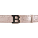 BALLY B Buckle Belt, Nude-OZNICO