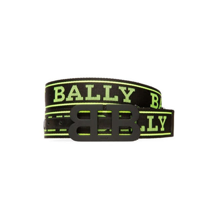 BALLY Croc-Embossed Reversible Leather Logo Belt, White