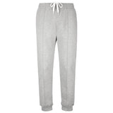 BALLY Cotton Fleece Sweatpants, Grey Melange-OZNICO