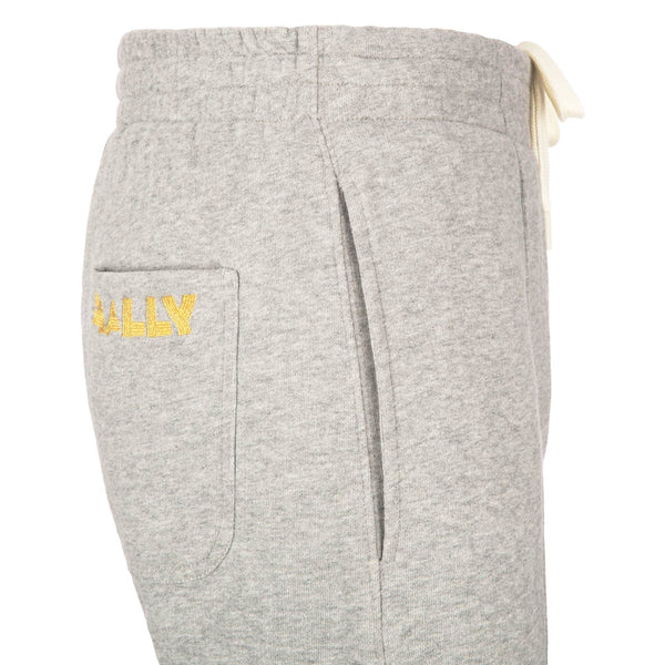 BALLY Cotton Fleece Tracksuit Sweatpants, Grey Melange-OZNICO