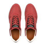 BALLY Galaxy Rubberized Leather Trainer, Bally Red-OZNICO