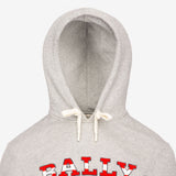 BALLY Logo Hooded Sweatshirt, Grey Melange-OZNICO