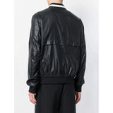 BALLY Nylon Varsity Bomber Jacket, Black-OZNICO