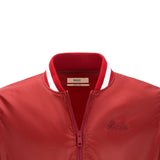 BALLY Nylon Varsity Bomber Jacket, Garnet-OZNICO