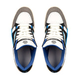 BALLY Plain Calf Leather Trainer, White/ Electric Blue-OZNICO