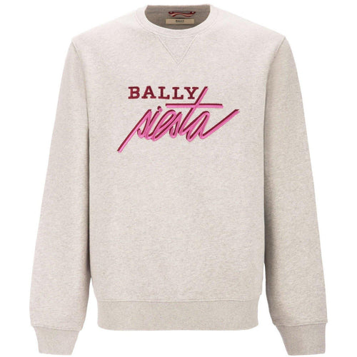 BALLY Siesta Embroided Sweatshirt, Grey-OZNICO