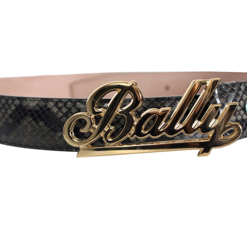 BALLY Swoosh Adjustable Belt, Fango-OZNICO